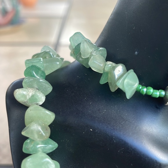 10 inch/25 cm long Chalcedony&Aventurine accented with 10 mother of pearls - Picture 3 of 4